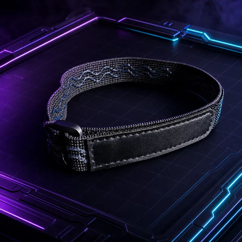 Black Premium Strap with padded comfort section and woven elastic material